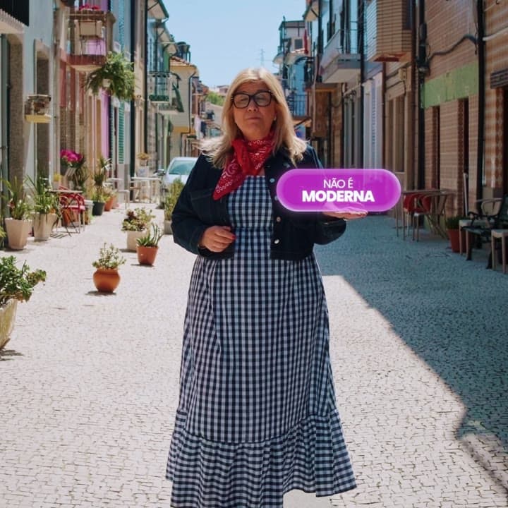 Ana Baptista on a traditional street in Porto and Gaia